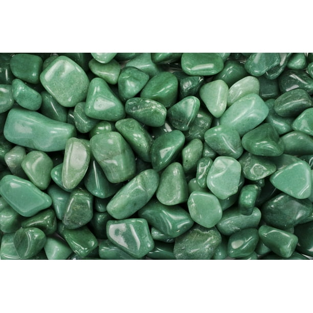2 lb Green Aventurine Tumbled Stones Medium Craft Rocks Reiki Grade 1